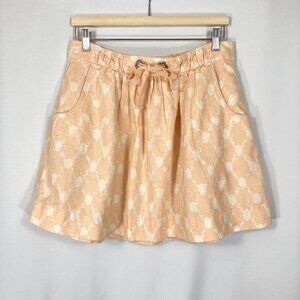 🔥 3/$15 🔥 J. Crew Linen Blend Drawstring Mini Skirt Beach Boho Preppy Summer S